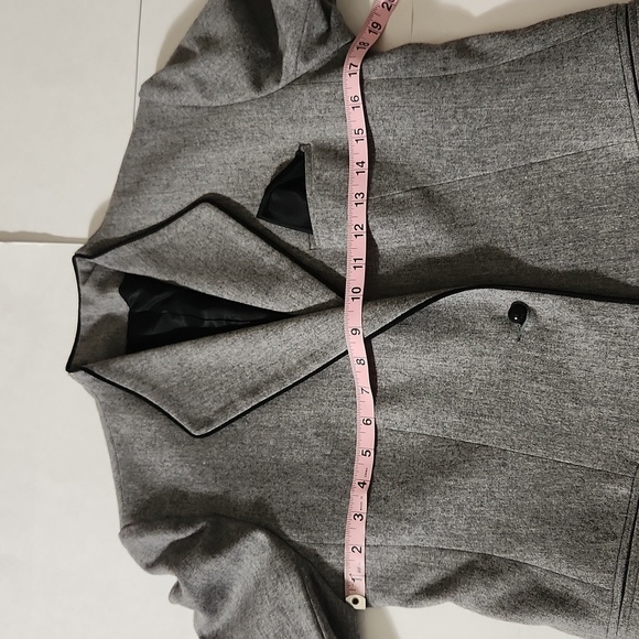 Career CG Guild Blazer Wool Blend Grey Lined Pockets Women Size M Office Busines - Picture 12 of 13